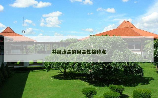 井泉水命的男命性格特点