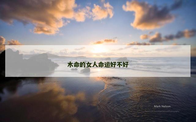 木命的女人命运好不好