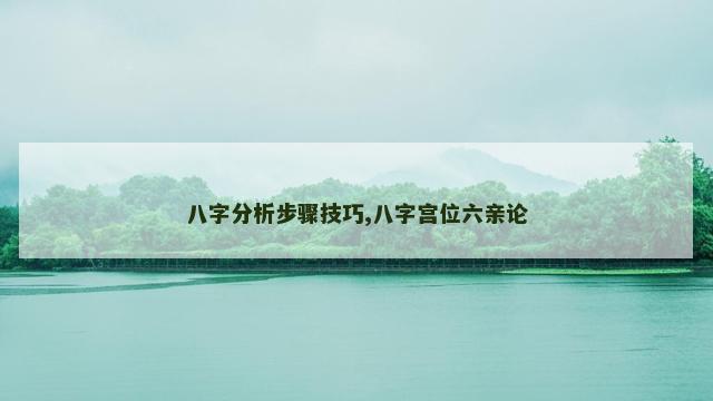 八字分析步骤技巧,八字宫位六亲论