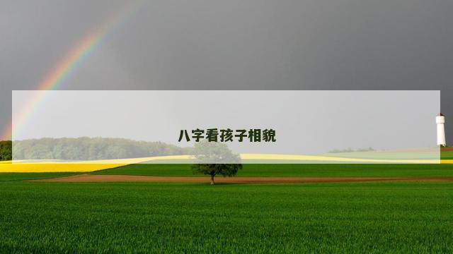 八字看孩子相貌