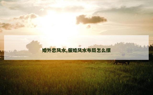 婚外恋风水,催婚风水布局怎么摆