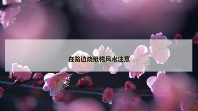 在路边烧纸钱风水注意
