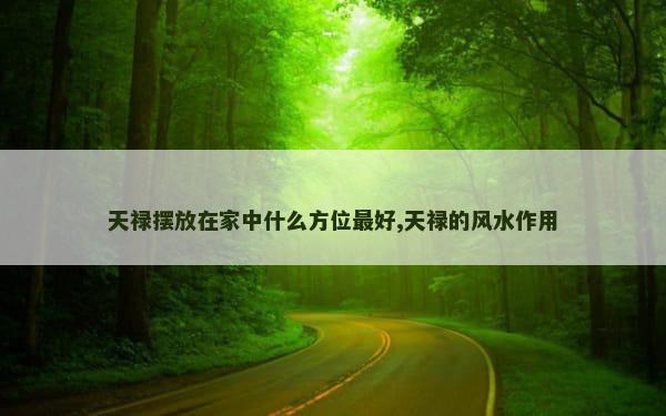 天禄摆放在家中什么方位最好,天禄的风水作用