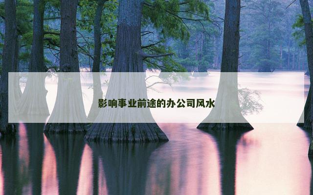 影响事业前途的办公司风水