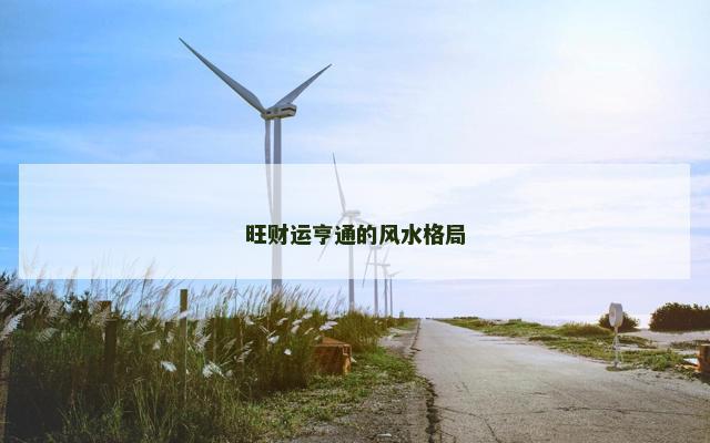 旺财运亨通的风水格局