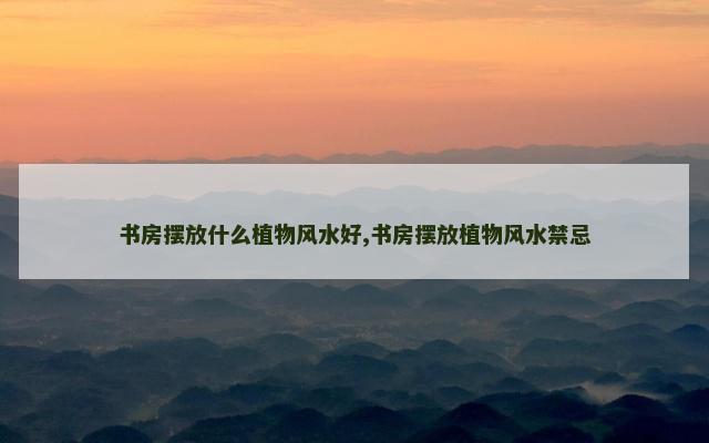 书房摆放什么植物风水好,书房摆放植物风水禁忌
