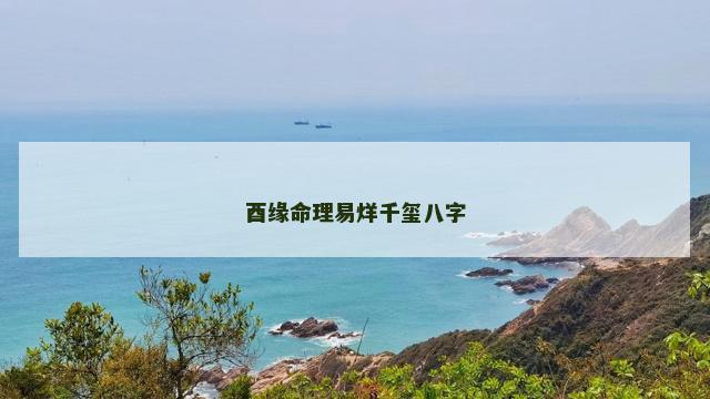 酉缘命理易烊千玺八字