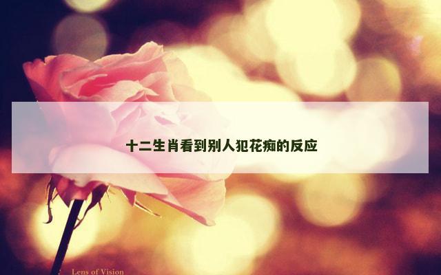十二生肖看到别人犯花痴的反应