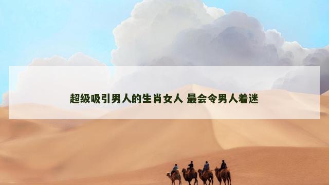 超级吸引男人的生肖女人 最会令男人着迷