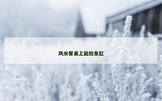 风水餐桌上能放鱼缸