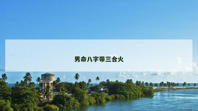 男命八字带三合火