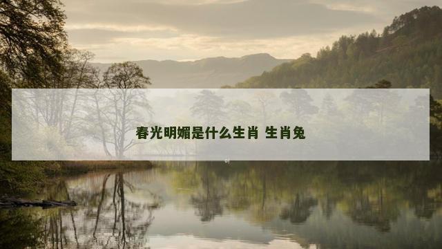 春光明媚是什么生肖 生肖兔