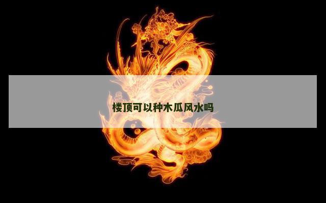 楼顶可以种木瓜风水吗
