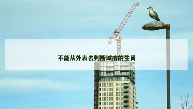 不能从外表去判断城府的生肖