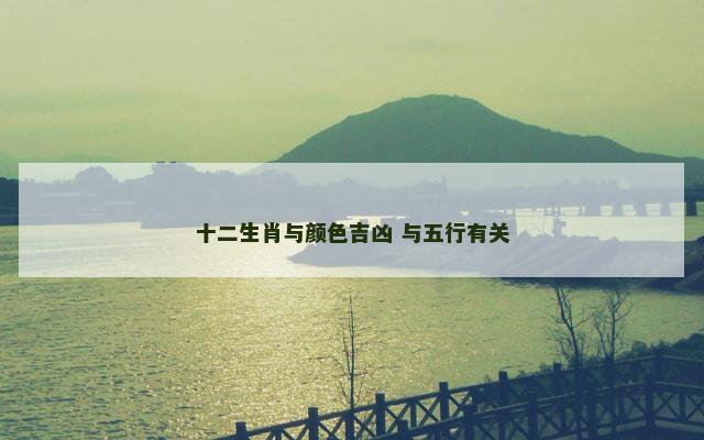 十二生肖与颜色吉凶 与五行有关