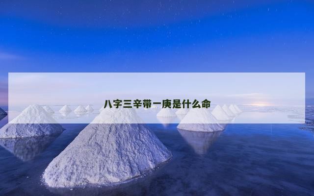 八字三辛带一庚是什么命