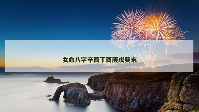 女命八字辛酉丁酉庚戌葵末