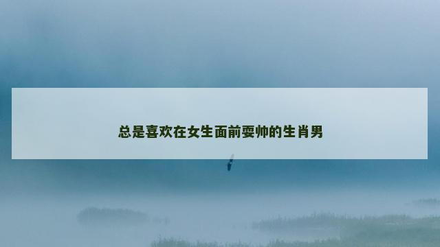 总是喜欢在女生面前耍帅的生肖男