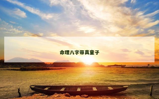 命理八字带真童子