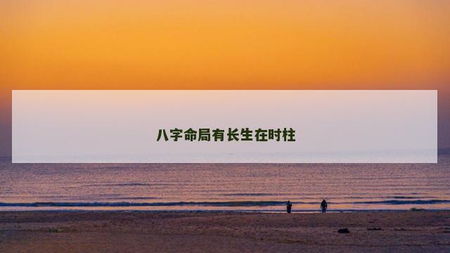 八字命局有长生在时柱