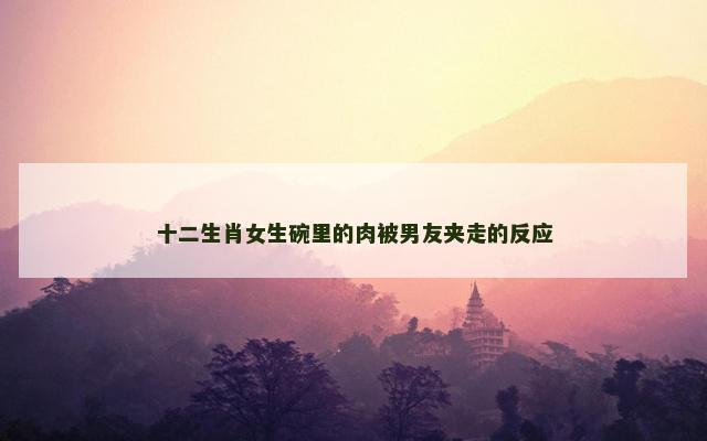 十二生肖女生碗里的肉被男友夹走的反应
