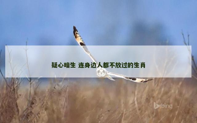 疑心暗生 连身边人都不放过的生肖