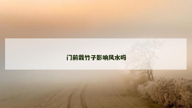 门前栽竹子影响风水吗