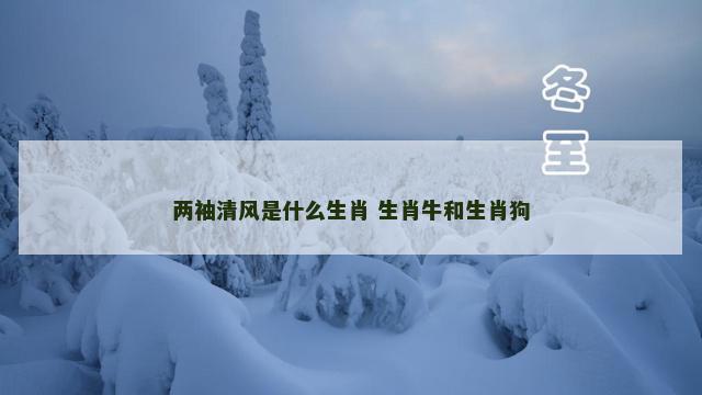 两袖清风是什么生肖 生肖牛和生肖狗