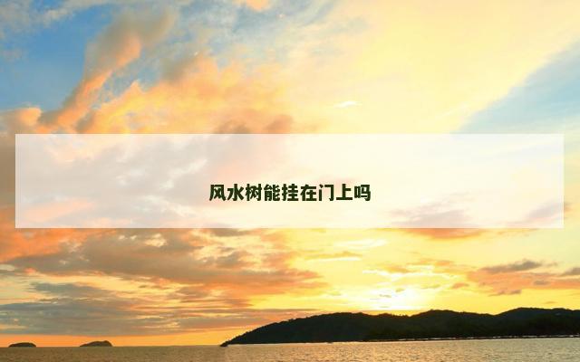 风水树能挂在门上吗