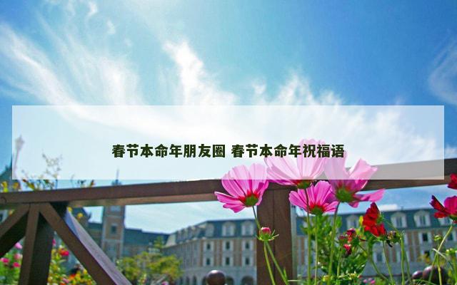 春节本命年朋友圈 春节本命年祝福语
