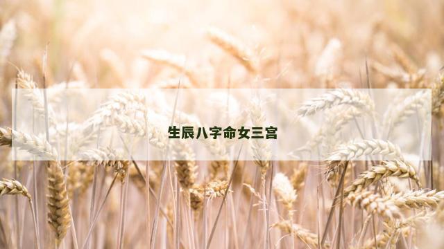 生辰八字命女三宫
