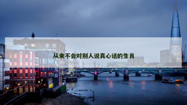 从来不会对别人说真心话的生肖