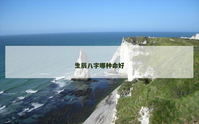 生辰八字哪种命好