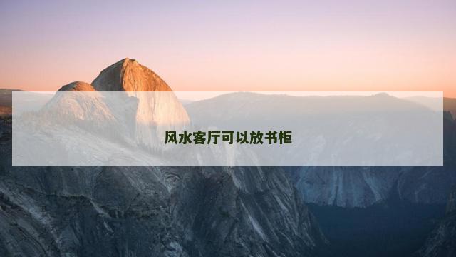 风水客厅可以放书柜