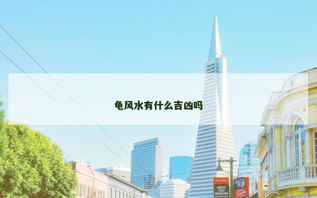 龟风水有什么吉凶吗