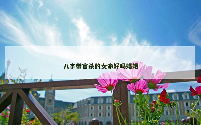 八字带官杀的女命好吗婚姻