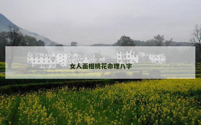 女人面相桃花命理八字