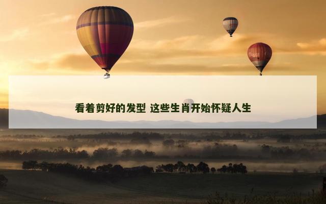 看着剪好的发型 这些生肖开始怀疑人生