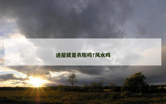 进屋就是衣柜吗?风水吗