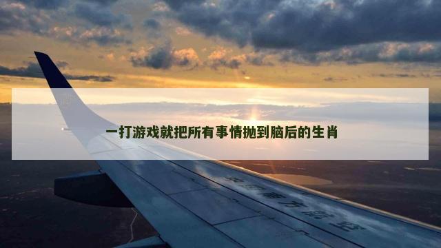 一打游戏就把所有事情抛到脑后的生肖