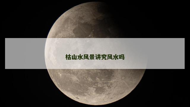 枯山水风景讲究风水吗