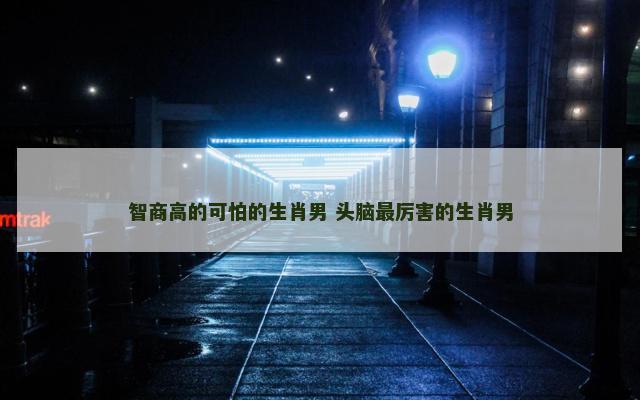 智商高的可怕的生肖男 头脑最厉害的生肖男