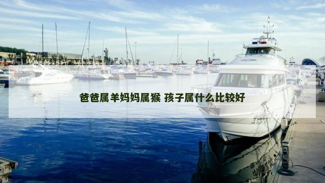 爸爸属羊妈妈属猴 孩子属什么比较好