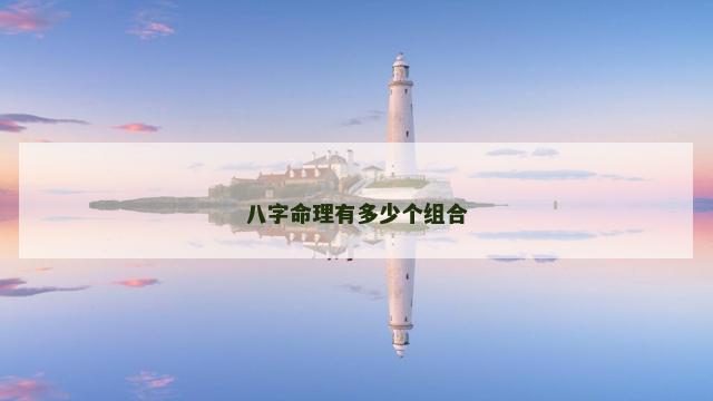 八字命理有多少个组合