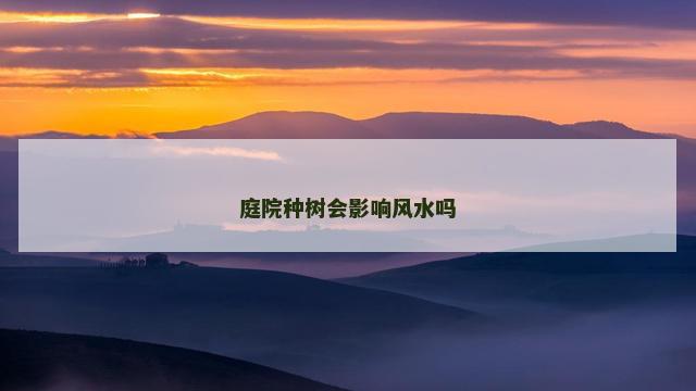 庭院种树会影响风水吗