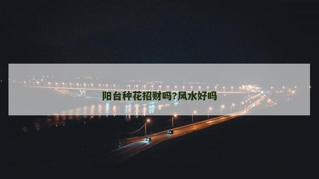 阳台种花招财吗?风水好吗