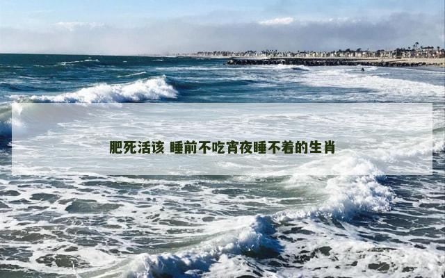 肥死活该 睡前不吃宵夜睡不着的生肖