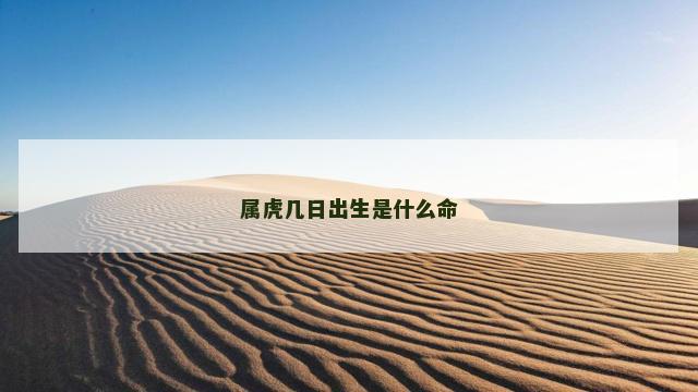 属虎几日出生是什么命
