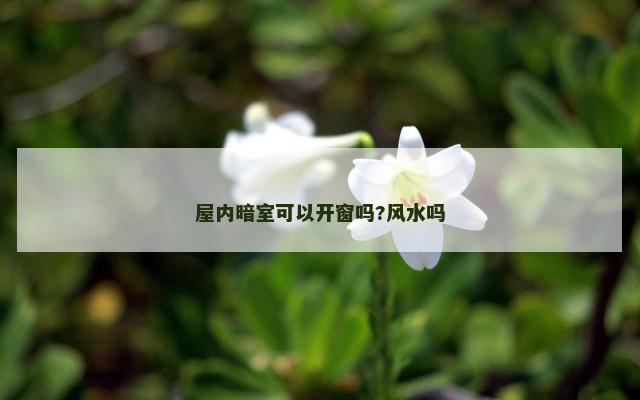 屋内暗室可以开窗吗?风水吗