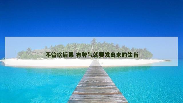 不管啥后果 有脾气就要发出来的生肖